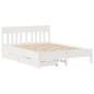 vidaXL Massivholzbett ohne Matratze Weiß 140x200 cm Kiefernholz vidaXL Massivholzbett ohne Matratze Weiß 140x200 cm Kiefernholz