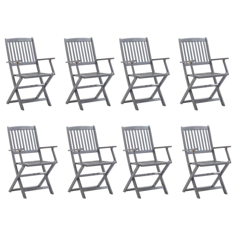 Klappbare Gartenstühle 8 Stk. Massivholz Akazie Klappbare Gartenstühle 8 Stk. Massivholz Akazie