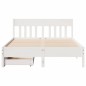 vidaXL Massivholzbett ohne Matratze Weiß 140x200 cm Kiefernholz vidaXL Massivholzbett ohne Matratze Weiß 140x200 cm Kiefernholz