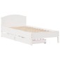vidaXL Massivholzbett ohne Matratze Weiß 90x200 cm Kiefernholz vidaXL Massivholzbett ohne Matratze Weiß 90x200 cm Kiefernholz