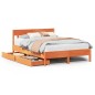 vidaXL Massivholzbett ohne Matratze Wachsbraun 150x200 cm Kiefernholz vidaXL Massivholzbett ohne Matratze Wachsbraun 150x200 cm Kiefernholz