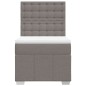 vidaXL Boxspringbett mit Matratze Taupe 90x190 cm Stoff vidaXL Boxspringbett mit Matratze Taupe 90x190 cm Stoff