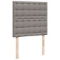 vidaXL Boxspringbett mit Matratze Taupe 90x190 cm Stoff vidaXL Boxspringbett mit Matratze Taupe 90x190 cm Stoff