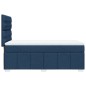 vidaXL Boxspringbett mit Matratze Blau 90x190 cm Stoff vidaXL Boxspringbett mit Matratze Blau 90x190 cm Stoff