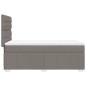 vidaXL Boxspringbett mit Matratze Taupe 90x190 cm Stoff vidaXL Boxspringbett mit Matratze Taupe 90x190 cm Stoff