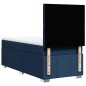 vidaXL Boxspringbett mit Matratze Blau 90x190 cm Stoff vidaXL Boxspringbett mit Matratze Blau 90x190 cm Stoff
