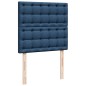 vidaXL Boxspringbett mit Matratze Blau 90x190 cm Stoff vidaXL Boxspringbett mit Matratze Blau 90x190 cm Stoff