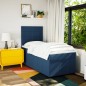 vidaXL Boxspringbett mit Matratze Blau 90x190 cm Stoff vidaXL Boxspringbett mit Matratze Blau 90x190 cm Stoff