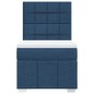 vidaXL Boxspringbett mit Matratze Blau 90x190 cm Stoff vidaXL Boxspringbett mit Matratze Blau 90x190 cm Stoff