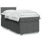 vidaXL Boxspringbett mit Matratze Dunkelgrau 100x200 cm Stoff vidaXL Boxspringbett mit Matratze Dunkelgrau 100x200 cm Stoff