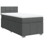 vidaXL Boxspringbett mit Matratze Dunkelgrau 100x200 cm Stoff vidaXL Boxspringbett mit Matratze Dunkelgrau 100x200 cm Stoff