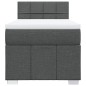 vidaXL Boxspringbett mit Matratze Dunkelgrau 100x200 cm Stoff vidaXL Boxspringbett mit Matratze Dunkelgrau 100x200 cm Stoff