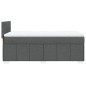 vidaXL Boxspringbett mit Matratze Dunkelgrau 100x200 cm Stoff vidaXL Boxspringbett mit Matratze Dunkelgrau 100x200 cm Stoff