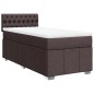 vidaXL Boxspringbett mit Matratze Dunkelbraun 100x200 cm Stoff vidaXL Boxspringbett mit Matratze Dunkelbraun 100x200 cm Stoff