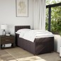 vidaXL Boxspringbett mit Matratze Dunkelbraun 100x200 cm Stoff vidaXL Boxspringbett mit Matratze Dunkelbraun 100x200 cm Stoff