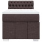 vidaXL Boxspringbett mit Matratze Dunkelbraun 100x200 cm Stoff vidaXL Boxspringbett mit Matratze Dunkelbraun 100x200 cm Stoff