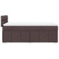 vidaXL Boxspringbett mit Matratze Dunkelbraun 100x200 cm Stoff vidaXL Boxspringbett mit Matratze Dunkelbraun 100x200 cm Stoff
