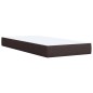 vidaXL Boxspringbett mit Matratze Dunkelbraun 100x200 cm Stoff vidaXL Boxspringbett mit Matratze Dunkelbraun 100x200 cm Stoff