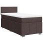 vidaXL Boxspringbett mit Matratze Dunkelbraun 100x200 cm Stoff vidaXL Boxspringbett mit Matratze Dunkelbraun 100x200 cm Stoff