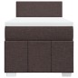vidaXL Boxspringbett mit Matratze Dunkelbraun 100x200 cm Stoff vidaXL Boxspringbett mit Matratze Dunkelbraun 100x200 cm Stoff