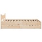 vidaXL Massivholzbett mit Schubladen 140x190 cm Kiefer vidaXL Massivholzbett mit Schubladen 140x190 cm Kiefer