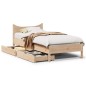 vidaXL Massivholzbett mit Schubladen 75x190 cm Kiefer vidaXL Massivholzbett mit Schubladen 75x190 cm Kiefer