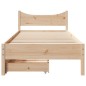 vidaXL Massivholzbett mit Schubladen 75x190 cm Kiefer vidaXL Massivholzbett mit Schubladen 75x190 cm Kiefer