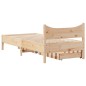 vidaXL Massivholzbett mit Schubladen 75x190 cm Kiefer vidaXL Massivholzbett mit Schubladen 75x190 cm Kiefer