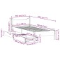 vidaXL Massivholzbett mit Schubladen 75x190 cm Kiefer vidaXL Massivholzbett mit Schubladen 75x190 cm Kiefer