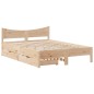 vidaXL Massivholzbett mit Schubladen 135x190 cm Kiefer vidaXL Massivholzbett mit Schubladen 135x190 cm Kiefer