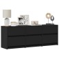 vidaXL TV-Schrank mit LED-Beleuchtung Schwarz 140x34x50 cm vidaXL TV-Schrank mit LED-Beleuchtung Schwarz 140x34x50 cm