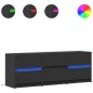 vidaXL TV-Schrank mit LED-Beleuchtung Schwarz 140x34x50 cm vidaXL TV-Schrank mit LED-Beleuchtung Schwarz 140x34x50 cm