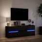 vidaXL TV-Schrank mit LED-Beleuchtung Schwarz 140x34x50 cm vidaXL TV-Schrank mit LED-Beleuchtung Schwarz 140x34x50 cm