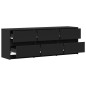 vidaXL TV-Schrank mit LED-Beleuchtung Schwarz 140x34x50 cm vidaXL TV-Schrank mit LED-Beleuchtung Schwarz 140x34x50 cm