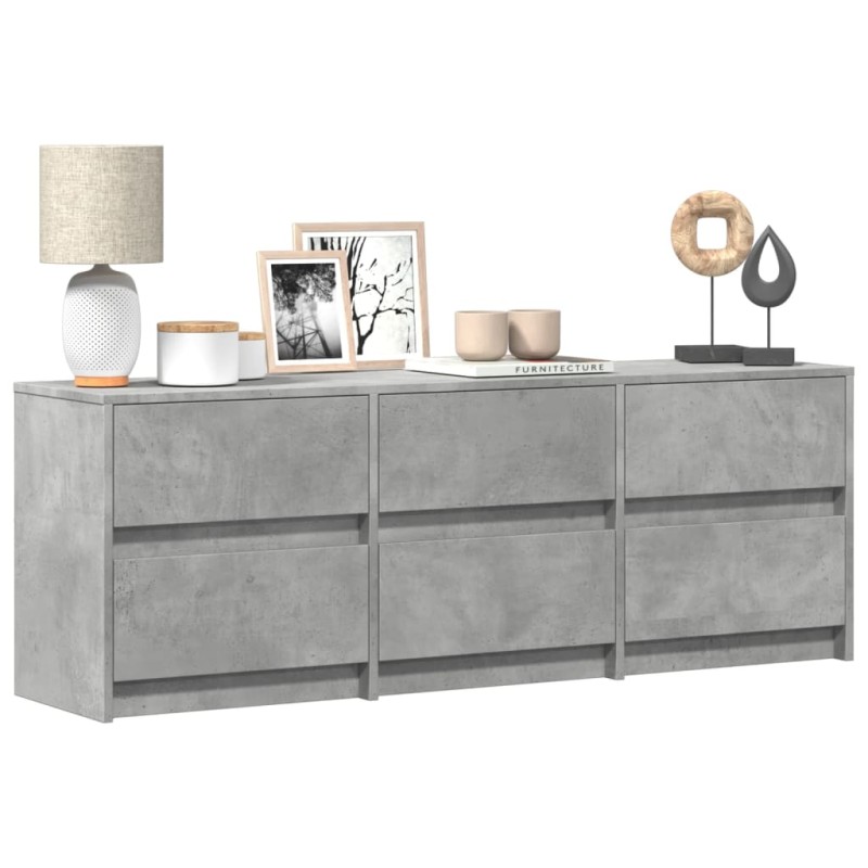 vidaXL TV-Schrank mit LED-Beleuchtung Betongrau 140x34x50 cm vidaXL TV-Schrank mit LED-Beleuchtung Betongrau 140x34x50 cm