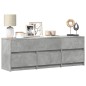 vidaXL TV-Schrank mit LED-Beleuchtung Betongrau 140x34x50 cm vidaXL TV-Schrank mit LED-Beleuchtung Betongrau 140x34x50 cm