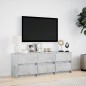 vidaXL TV-Schrank mit LED-Beleuchtung Betongrau 140x34x50 cm vidaXL TV-Schrank mit LED-Beleuchtung Betongrau 140x34x50 cm