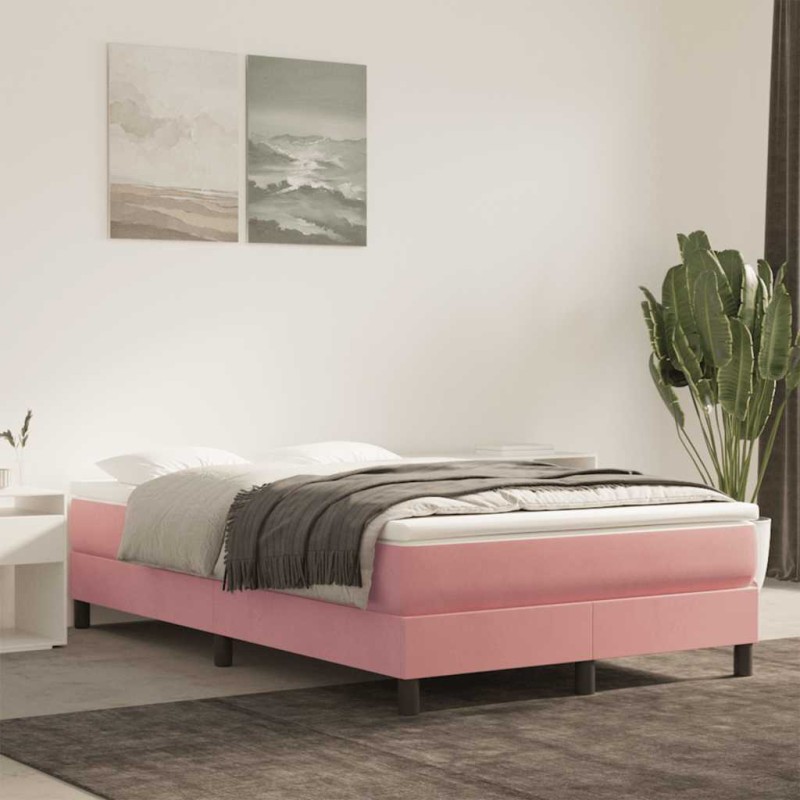 vidaXL Taschenfederkernmatratze Rosa 120x220x20 cm Samt vidaXL Taschenfederkernmatratze Rosa 120x220x20 cm Samt