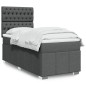vidaXL Boxspringbett mit Matratze Dunkelgrau 80x200 cm Stoff vidaXL Boxspringbett mit Matratze Dunkelgrau 80x200 cm Stoff