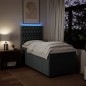 vidaXL Boxspringbett mit Matratze Dunkelgrau 80x200 cm Stoff vidaXL Boxspringbett mit Matratze Dunkelgrau 80x200 cm Stoff