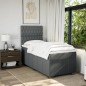 vidaXL Boxspringbett mit Matratze Dunkelgrau 80x200 cm Stoff vidaXL Boxspringbett mit Matratze Dunkelgrau 80x200 cm Stoff