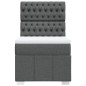 vidaXL Boxspringbett mit Matratze Dunkelgrau 80x200 cm Stoff vidaXL Boxspringbett mit Matratze Dunkelgrau 80x200 cm Stoff