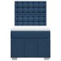 vidaXL Boxspringbett mit Matratze Blau 80x200 cm Stoff vidaXL Boxspringbett mit Matratze Blau 80x200 cm Stoff