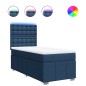 vidaXL Boxspringbett mit Matratze Blau 90x190 cm Stoff vidaXL Boxspringbett mit Matratze Blau 90x190 cm Stoff