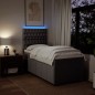 vidaXL Boxspringbett mit Matratze Taupe 90x190 cm Stoff vidaXL Boxspringbett mit Matratze Taupe 90x190 cm Stoff