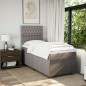 vidaXL Boxspringbett mit Matratze Taupe 90x190 cm Stoff vidaXL Boxspringbett mit Matratze Taupe 90x190 cm Stoff