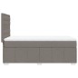 vidaXL Boxspringbett mit Matratze Taupe 90x190 cm Stoff vidaXL Boxspringbett mit Matratze Taupe 90x190 cm Stoff