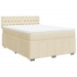 vidaXL Boxspringbett mit Matratze Creme 140x200 cm Stoff vidaXL Boxspringbett mit Matratze Creme 140x200 cm Stoff