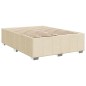 vidaXL Boxspringbett mit Matratze Creme 140x200 cm Stoff vidaXL Boxspringbett mit Matratze Creme 140x200 cm Stoff