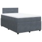vidaXL Boxspringbett mit Matratze Dunkelgrau 120x190 cm Samt vidaXL Boxspringbett mit Matratze Dunkelgrau 120x190 cm Samt